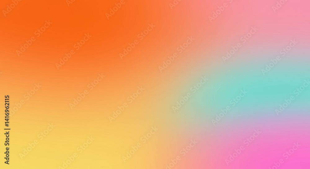 Naklejka premium Vibrant gradient background with orange yellow teal and pink colors