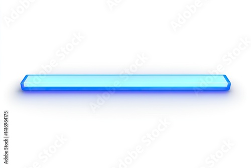 A sleek, modern blue LED light bar with a bright, white glow