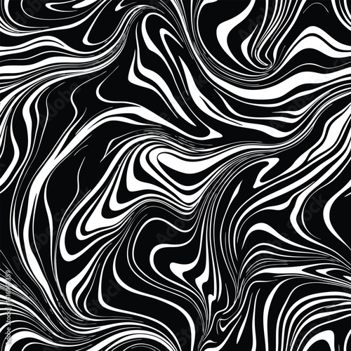 Inked Fluid Wave Seamless Artwork