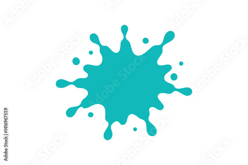 Cyan paint splash vector