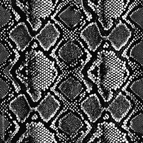 Monochrome Python Skin Seamless Artwork
