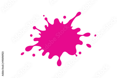 Fuchsia paint splash vector