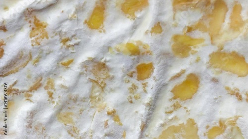 Close-Up of Fermented Tempeh with Soybean Texture Detail