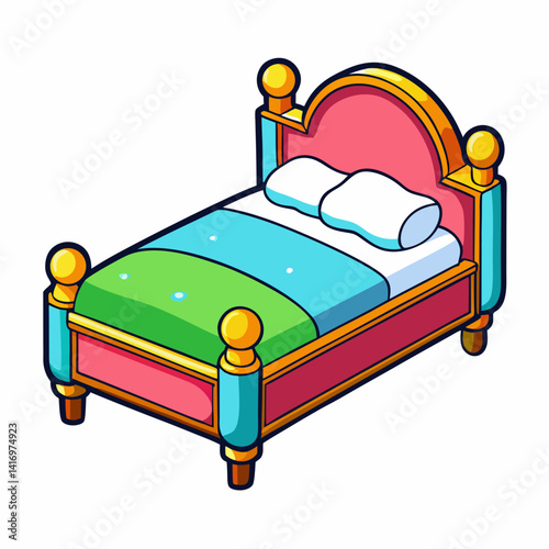 bed in the bedroom