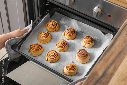 Freshly baked cinnamon roll...