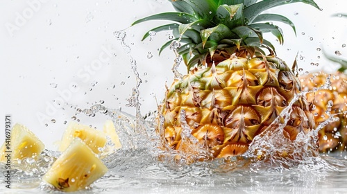 Invigorating Pineapple Plunge: A Tropical Burst of Freshness and Hydration