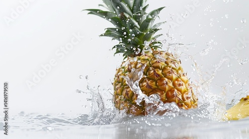 Exotic Pineapple Splash: A tropical burst of freshness and hydration