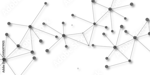 A beautiful Chaotic abstract line seamless pattern .Technology black illustration . Connected lines with dots .graphic background dots with connections for your design, illustration	
