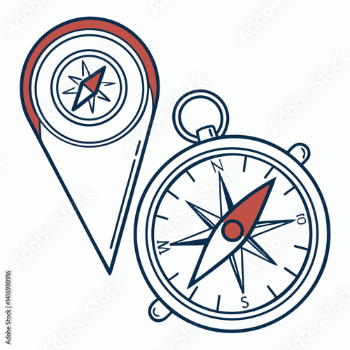vector compass icon