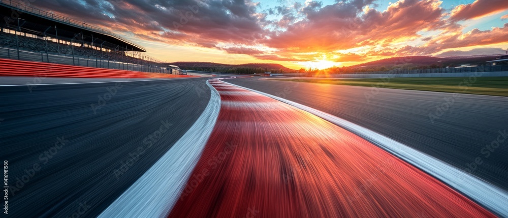 Dynamic race track look with speed effect. Perfect for sports, automotive or energetic themes.