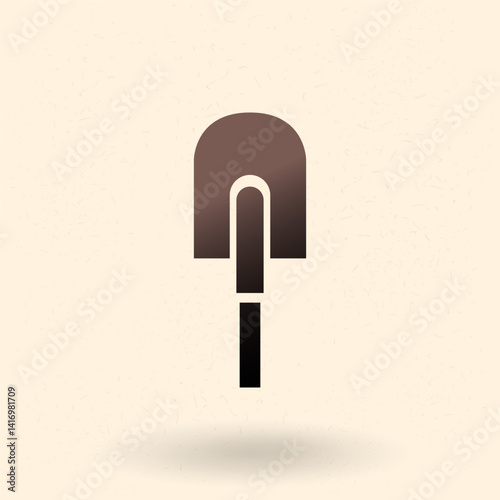 Shovel Basic Icon. Vector Gardening Work Symbol