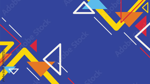 Flat Geometric Vector Background for background Slide