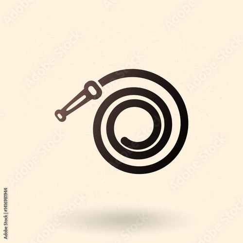 Hose Silhouette Icon. Vector Hosepipe Symbol