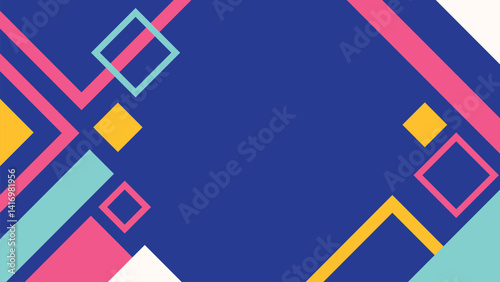 Flat Geometric Vector Background for background Slide