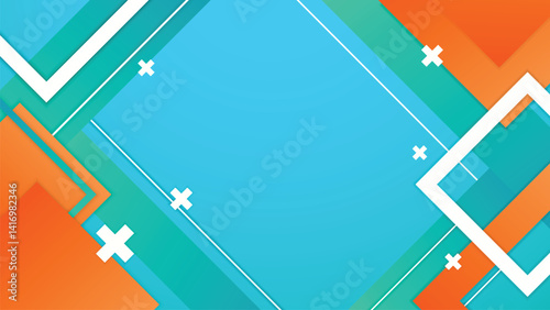 Flat Geometric Vector Background for background Slide