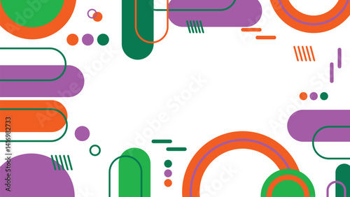 Flat Geometric Vector Background for background Slide