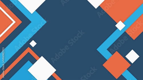 Flat Geometric Vector Background for background Slide