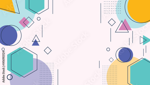 Flat Geometric Vector Background for background Slide