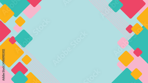 Flat Geometric Vector Background for background Slide