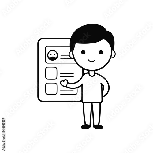 funny cartoon office worker