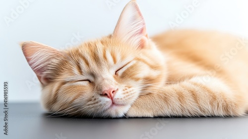 Wallpaper Mural Sleepy ginger kitten resting Torontodigital.ca