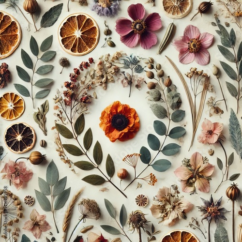 Wallpaper Mural Botanical Bounty Bazaar Floral inspired mixed medi Torontodigital.ca