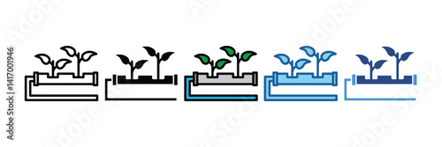 Hydroponics  Icon Element For Design