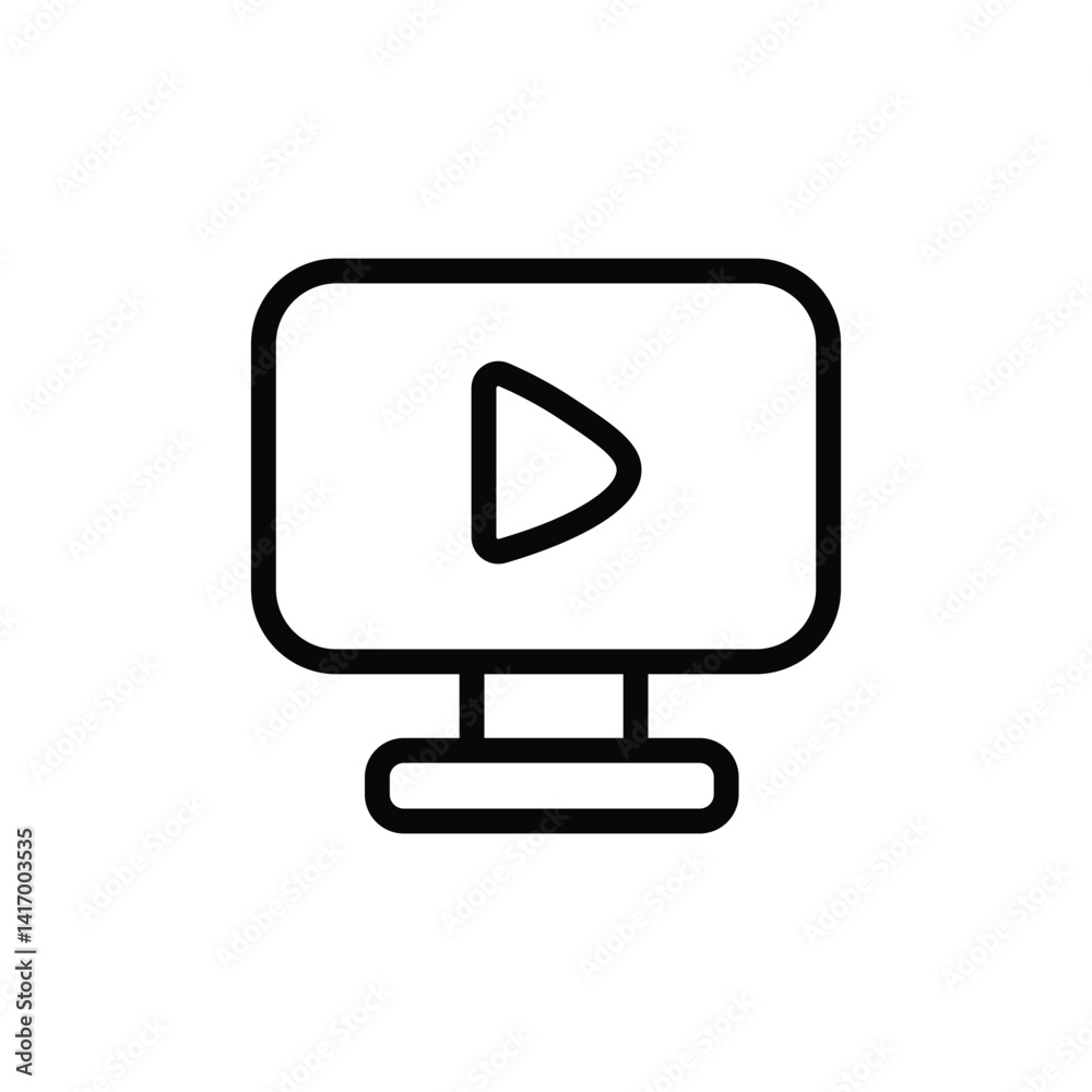 Video Player Icon Modern Minimalist Design for Online Streaming and Digital Content Video Player Icon Modern Minimalist Design for Online Streaming and Digital Content
