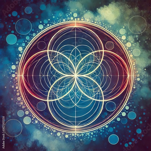 Wallpaper Mural Circles Overlapping to Form a Vesica Piscis The ov Torontodigital.ca