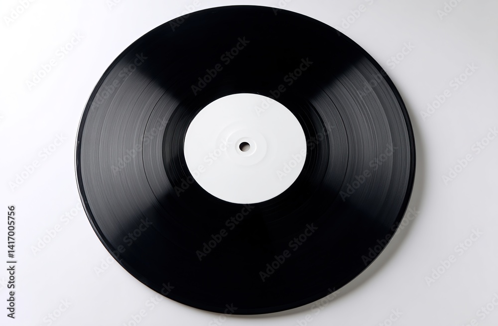 Obraz premium Vinyl Record: Exploring the Analog Music Experience with Grooves and Sound