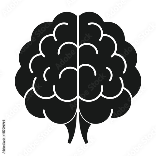 Human Brain Vector Icon Illustration