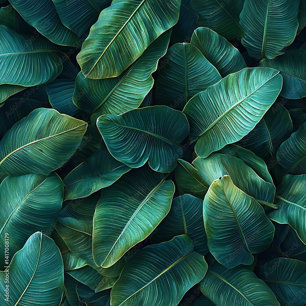 custom made wallpaper toronto digitalLush tropical leaves create a vibrant botanical backdrop.