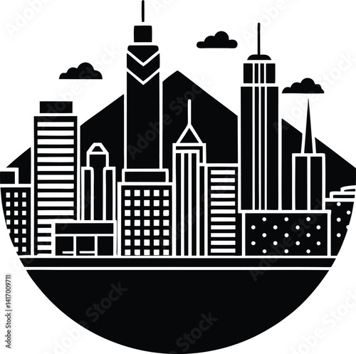 United States Las Vegas Line Travel Skyline Set 