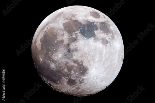 Full moon, detailed surface (7) photo