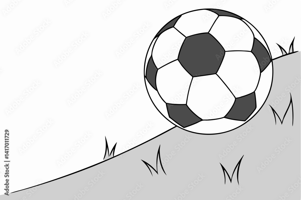 This isolated white soccer ball, a round sphere commonly used in the sport of football, is also depicted in the shapes of a heart and a traditional ball.