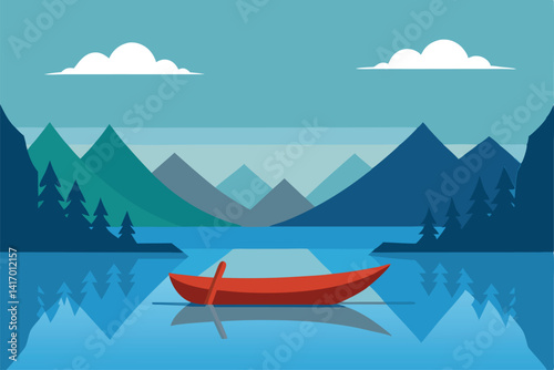 vector illustration of a boat