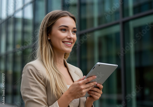 blonde businesswoman in beige blazer using digital tablet outside corporate headquarters with modern architecture
Free Download blonde businesswoman in beige blazer using digital tablet outside corporate headquarters with modern architecture
- GFXLoad