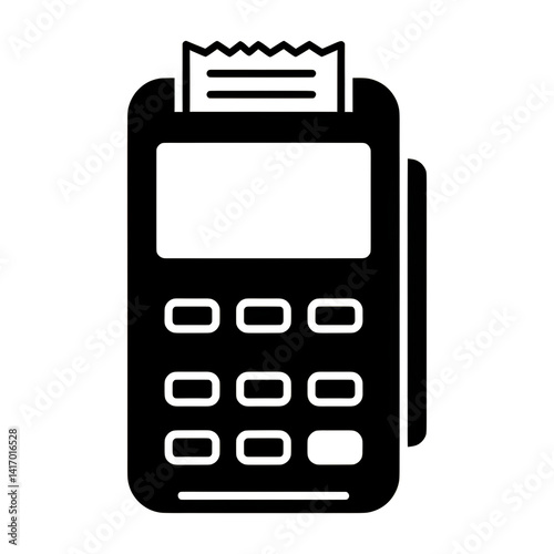 Portable Electronic Payment Terminal Device with Receipt.