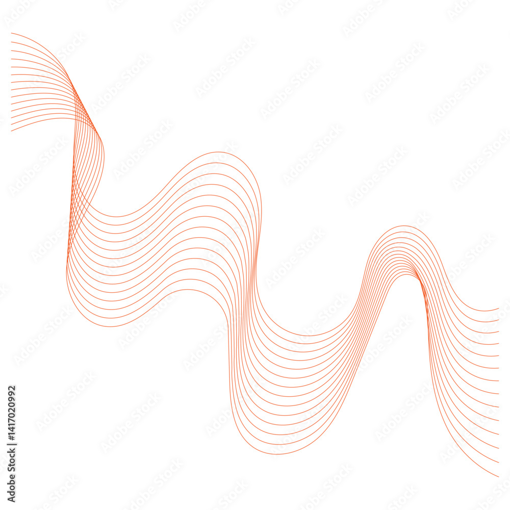 Fototapeta premium Simple Modern Abstract Wave Line Element