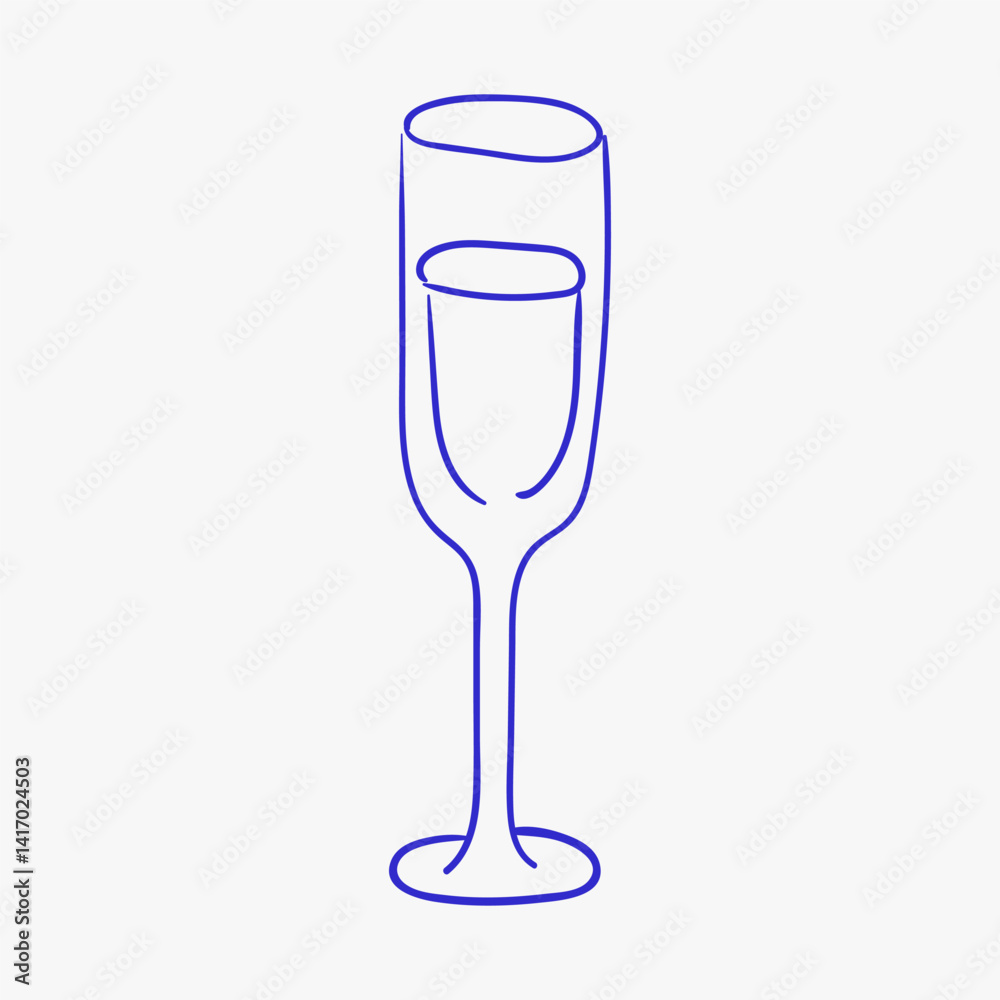 Obraz premium Elegant glass of sparkling drink against a plain background capturing celebration vibes and special moments