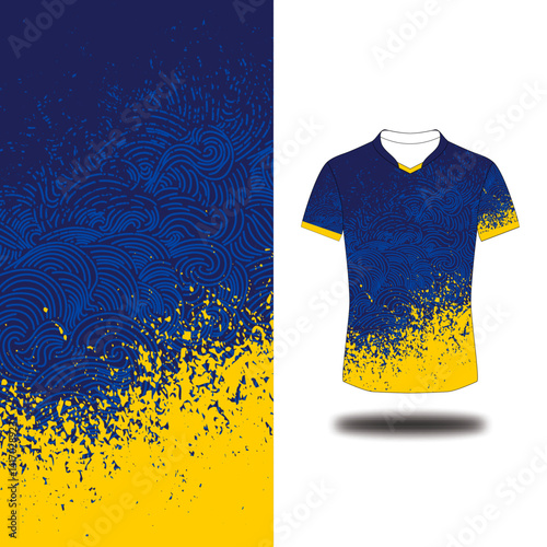 line whit splash abstract sport jersey