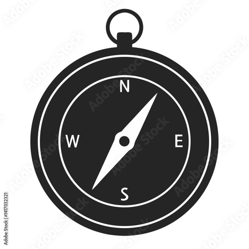 Free Download Compass icon vector illustration with directional arrows and nautical symbols - GFXLoad