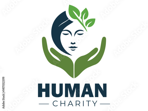 Human charity  logo design