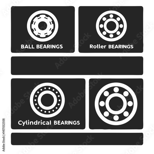 Bearing Machinery Parts Icon Vector Art Illustration Design