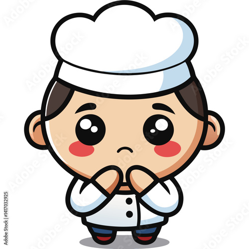 Sad Chef Cartoon Character