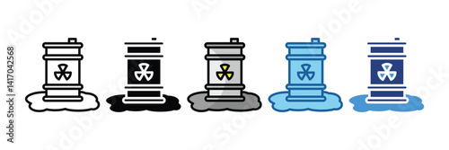 Nuclear Waste  Icon Element For Design