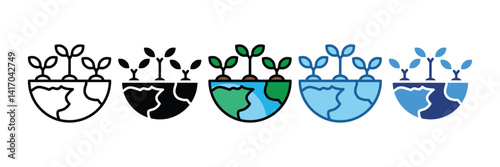 Reforestation  Icon Element For Design