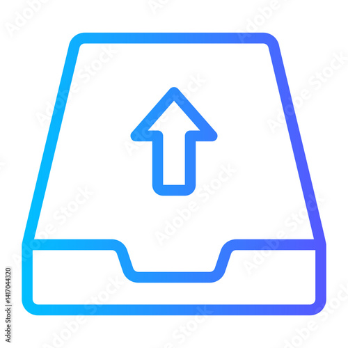 Obraz na plátně outbox gradient icon