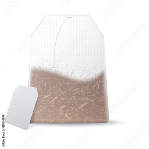 tea bag on white background