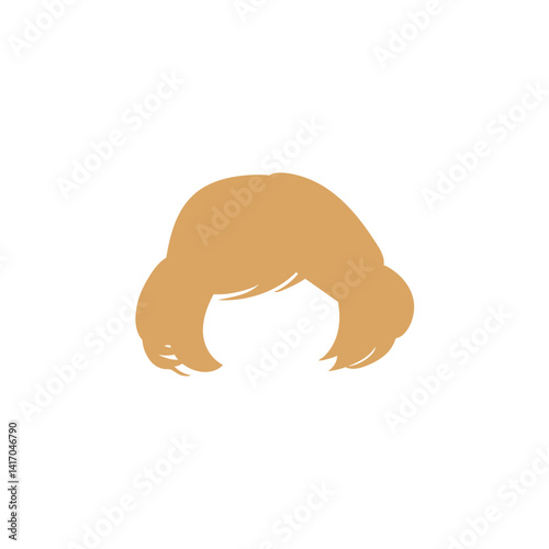 Woman blonde hairstyle. Vector salon hairstyles and trendy haircut.